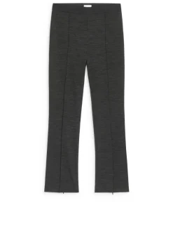 Stretch Zip-Detail Trousers