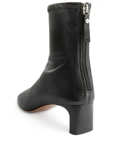 Stretch-Leather Sock Boots