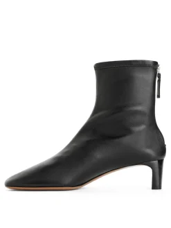 Stretch-Leather Sock Boots