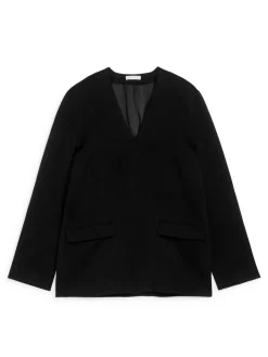 V-Neck Blazer Top