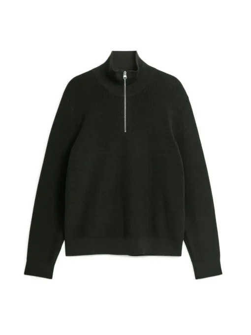 Wool & Cotton Half Zip Jumper