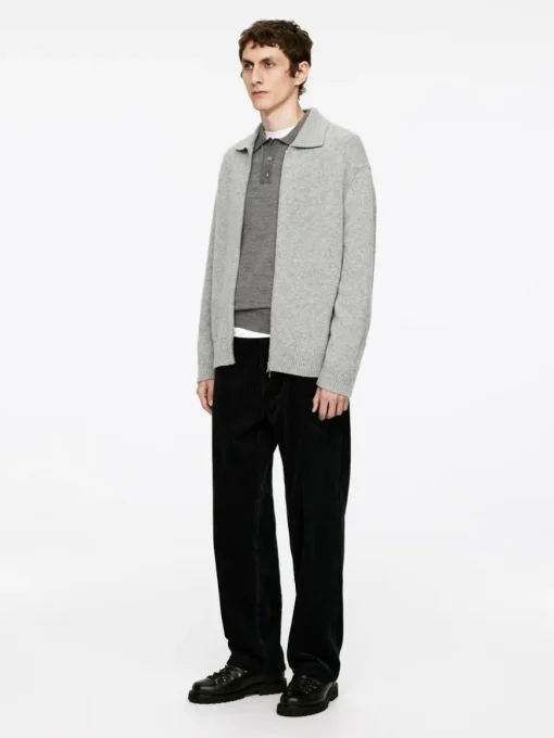 Wool Zip Cardigan