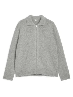 Wool Zip Cardigan